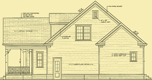 Side 2 Elevation For Cozy Colonial