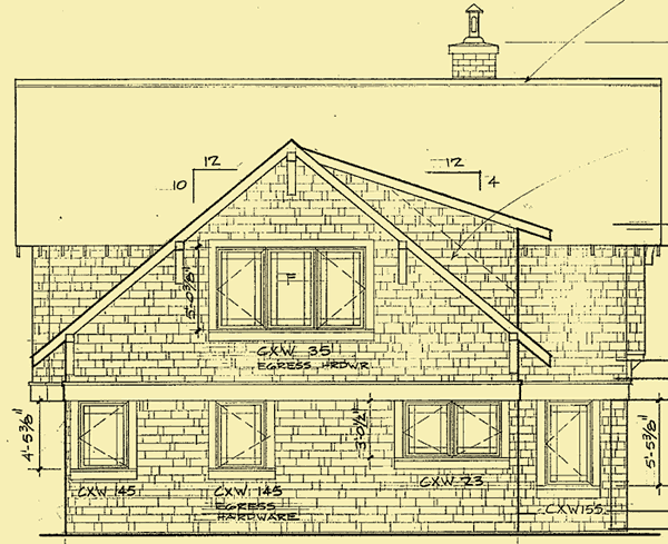 Side 2 Elevation For Crystal's Craftsman