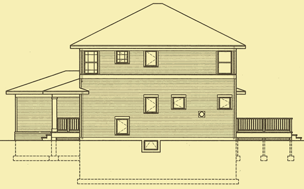 Side 2 Elevation For Family Prairie Cottage
