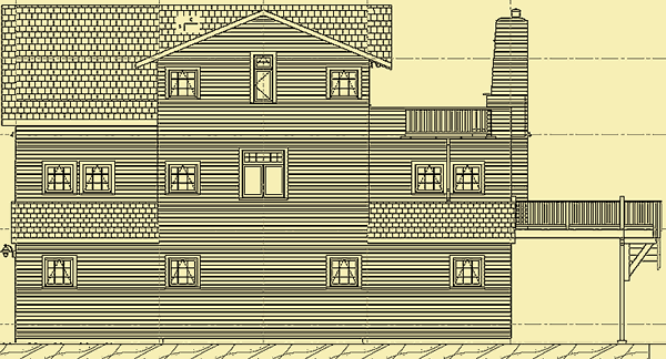 Side 2 Elevation For Lake Cabin