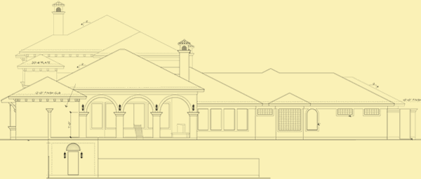 Side 2 Elevation For Mediterranean Style Chateau