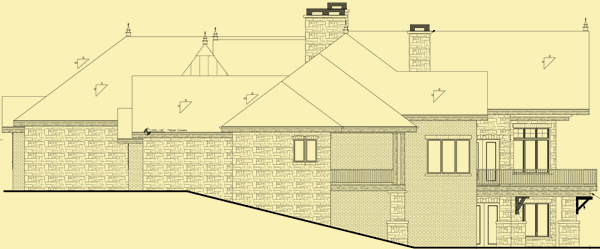 Side 2 Elevation For Mountain Chalet