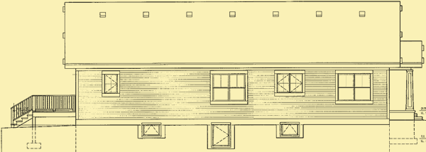 Side 2 Elevation For Narrow Lot Cottage