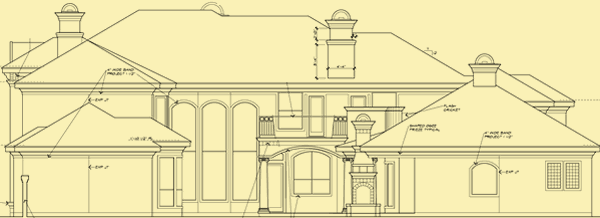 Side 2 Elevation For Neoclassical Chateau