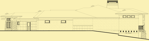 Side 2 Elevation For One Story Contemporary