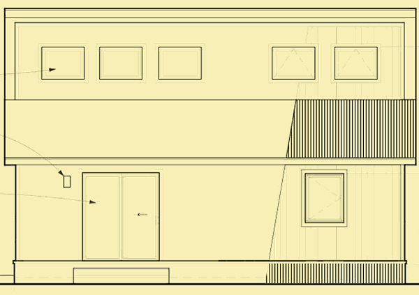 Side 2 Elevation For Rustic Guest House
