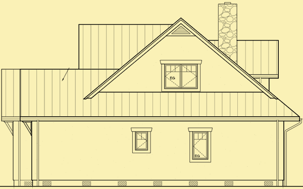 Side 2 Elevation For Straw Bale Country Home