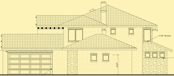 Side 2 Elevation For Villa Milano