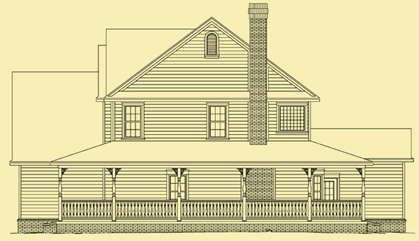 Side 2 Elevation For Wrap-Around Porch