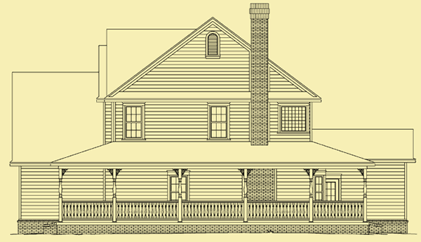 Wrap Around Porch House Plans For a 4 Bedroom Country Home