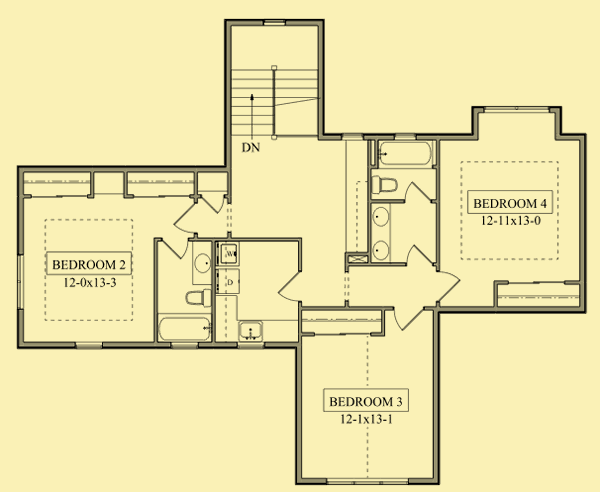 Upper Level Floor Plans For 4 Bedrooms With Master on Main