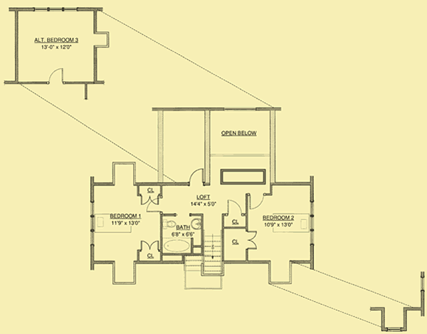 Mountain Style Home Plans With 3 Bedrooms & a Screen Porch