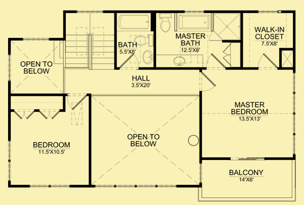 Upper Level Floor Plans For Carolina House