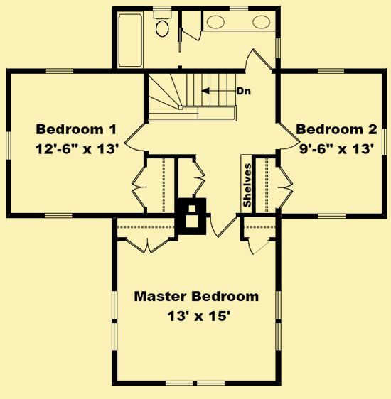 Upper Level Floor Plans For Cow Island Camp Cottage