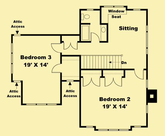 Upper Level Floor Plans For Crystal's Craftsman