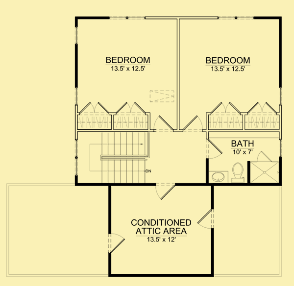 Upper Level Floor Plans For Durham Cottage