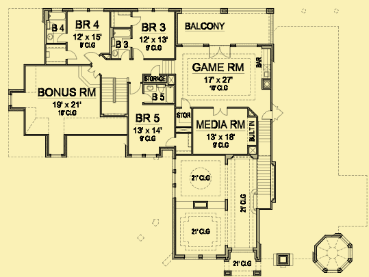 Upper Level Floor Plans For European Luxury Living