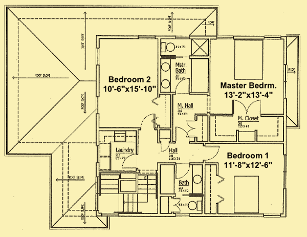 Upper Level Floor Plans For Family Prairie Cottage