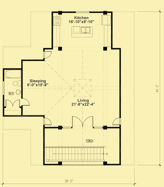 Upper Level Floor Plans For Garage With Stalls & A Studio