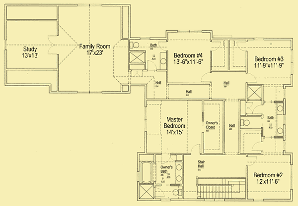 Upper Level Floor Plans For Harbor Cottage