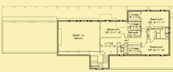 Upper Level Floor Plans For ICF Earth Sheltered Home