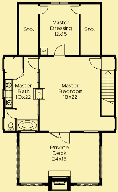 Upper Level Floor Plans For Lake Cabin