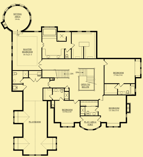 Upper Level Floor Plans For Luxurious Waterfront Living