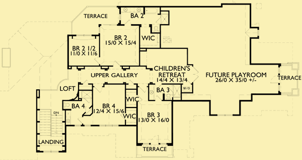 Upper Level Floor Plans For Magnificent Master Suite