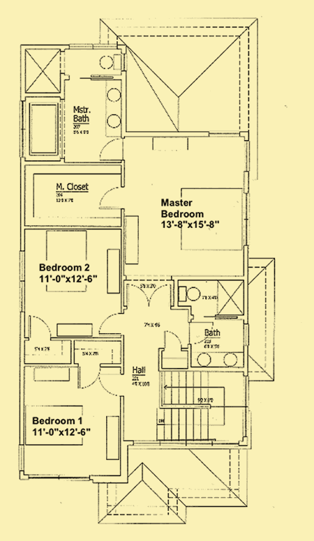 Upper Level Floor Plans For Modern Prairie Cottage