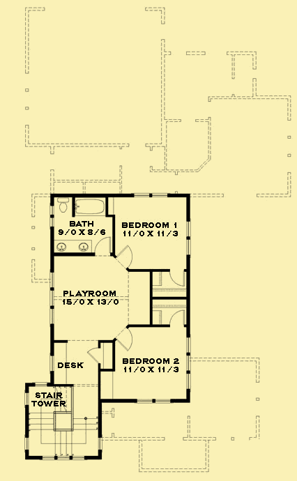 Upper Level Floor Plans For Mountain Craftsman