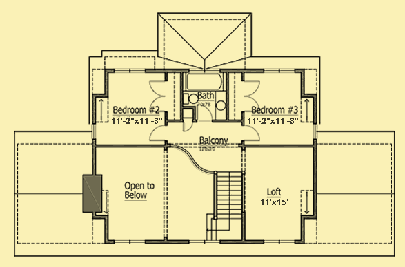 Upper Level Floor Plans For Okoboji Cabin