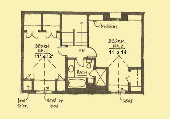 Upper Level Floor Plans For Quaint Escape