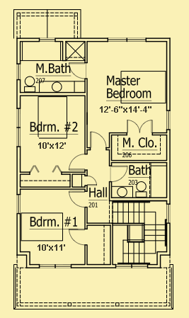 Upper Level Floor Plans For Simple Cottage