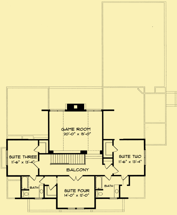 Upper Level Floor Plans For Southern Craftsman