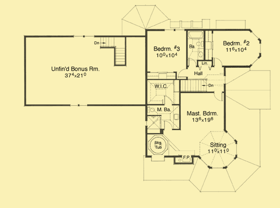 Upper Level Floor Plans For Spellman Victorian