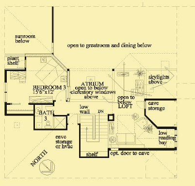 Upper Level Floor Plans For Sun-Filled Cottage