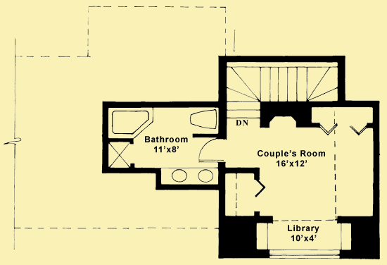 Upper Level Floor Plans For Timbered Lake Retreat
