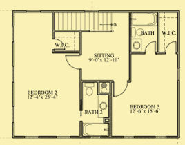 Upper Level Floor Plans For Traditional Southern Charmer