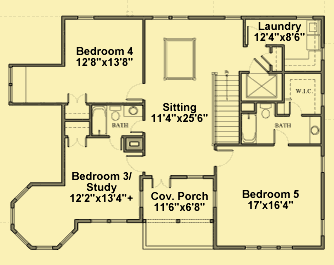 Upper Level Floor Plans For Unique Southern Style