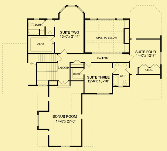 Upper Level Floor Plans For Woodside